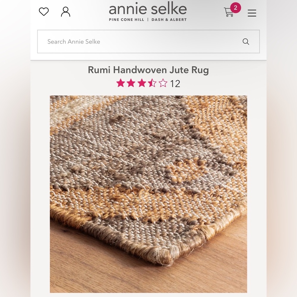 Rumi Handwoven Jute Rug - Natural Brown & Tan